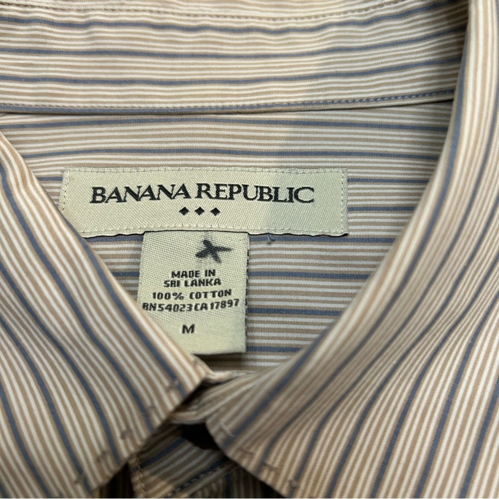 Lot Of 5 Banana Republic Mens M Long Sleeve Non Iron Cotton Shirts Standard Fit - Picture 2 of 6